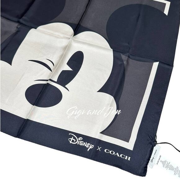 Coach Disney X Coach Mickey Mouse Silk Bandana Scarf - Picture 2 of 4